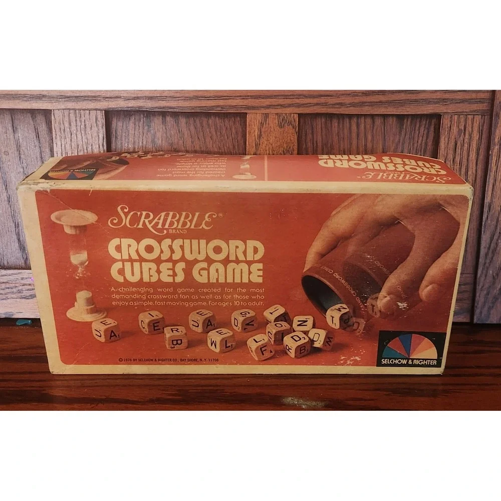 Vintage 1976 Scrabble Crossword Cubes‎ Word Game Selchow & Righter
